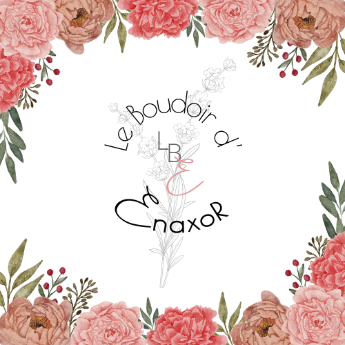 Logo Le Boudoir d'Enaxor fleurs rose épi de lavande en fond esthéticienne à domicile près d'Aix en Provence